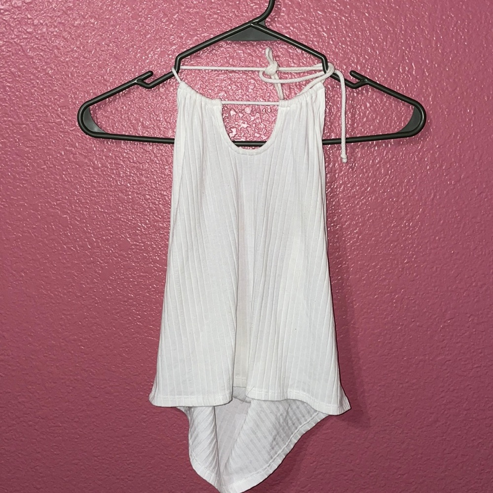 White halter top